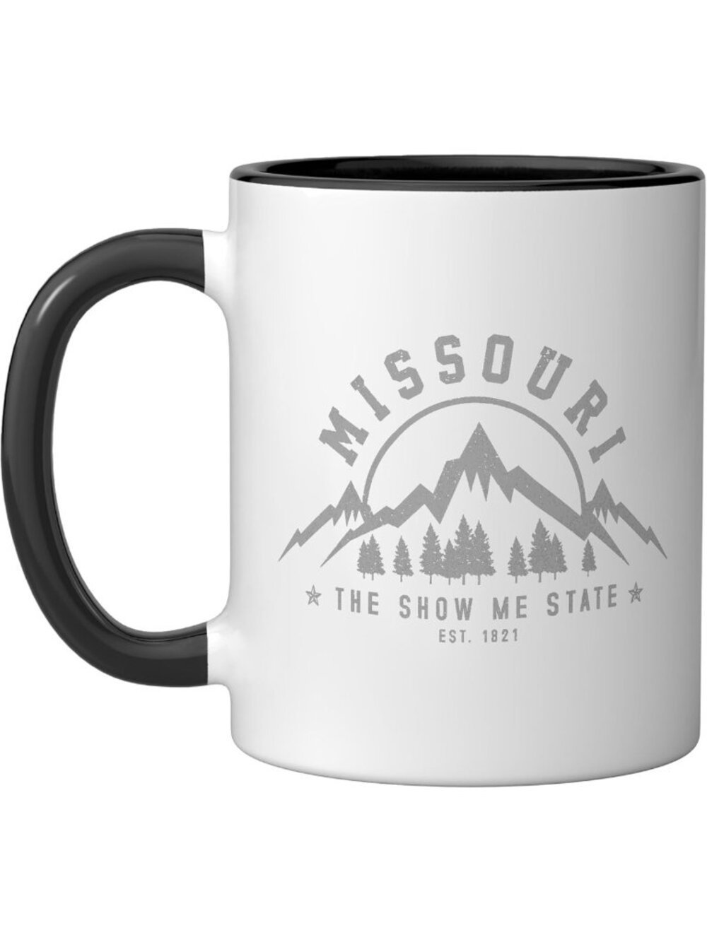 Missouri Souvenir Ceramic Mug - Black & White 11oz Coffee Cup Gift for Travelers